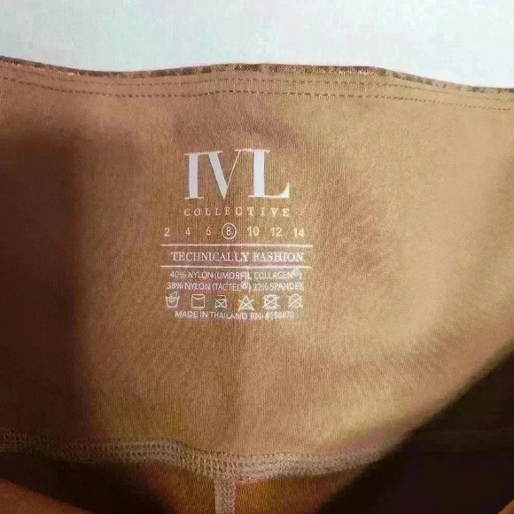 IVL Collective Bronze Snakeskin Legging/bra Set Size 8 - Picture 8 of 11